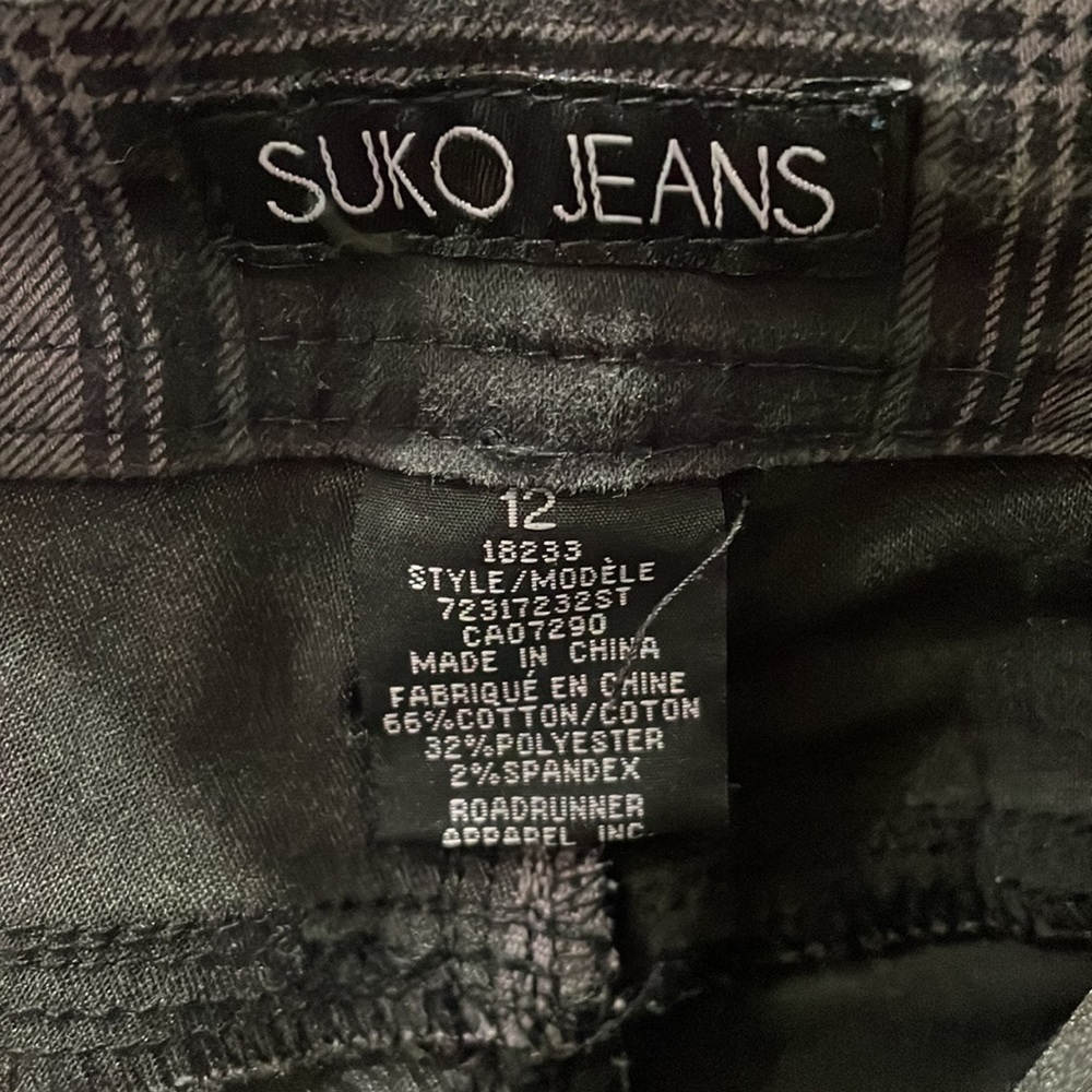 COPY - Checkered jeans; skinny fit, mid rise